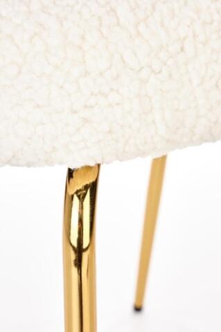Стул HALMAR K474 кремовый/золотой