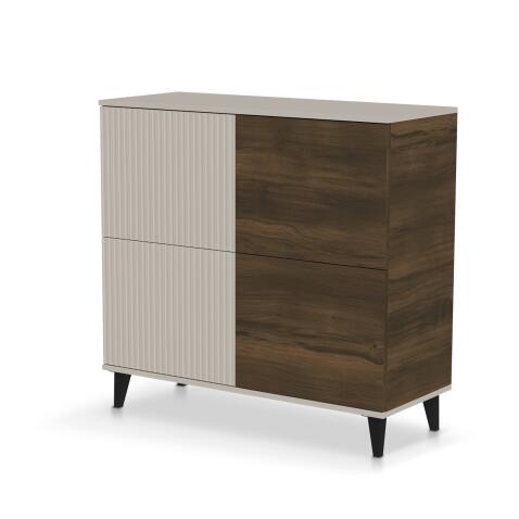 Комод HALMAR RANDOM 2 KM-2 кашемир/орех/черный