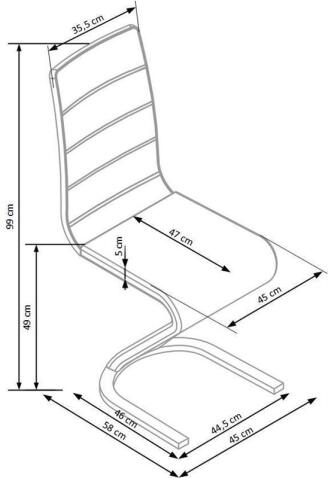 Стул HALMAR K194 черный/хром