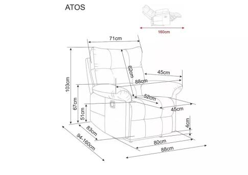 Кресло SIGNAL ATOS Raven 07 серый