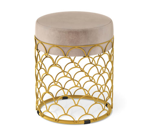 Банкетка Sheffilton SHT-B13 латте/золотой