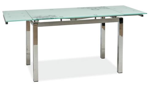 Стол обеденный SIGNAL GD017 белый/хром 110-170/74