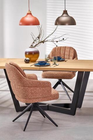 Стол обеденный HALMAR MASSIVE 2 дуб натуральный/черный 160-250/90