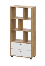 Стеллаж SV-МЕБЕЛЬ (МС Милан К) Дуб Золотой/Белый Матовый