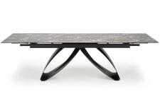 Стол обеденный HALMAR HILARIO черный мрамор/черный 180-260/90