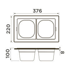 Контейнер для мойки Omoikiri DC-04-2 IN