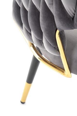 Стул HALMAR K551 серый/черный/золотой