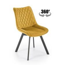 Стул HALMAR K520 горчичный/черный, поворотный