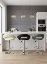 Стул барный HALMAR H15 черный/хром