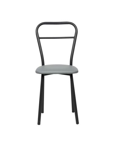 Стул ВВР Браун серый/черный, экокожа