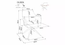 Стул SIGNAL OLSEN Noelle 33 темно-бежевый/черный, поворотный