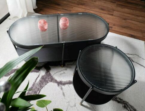 Стол журнальный SIGNAL LAGUNA B белый/черный, 110/50