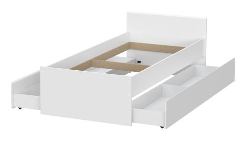 Кровать NN Мебель (МС Токио) Белый текстурный 90/200