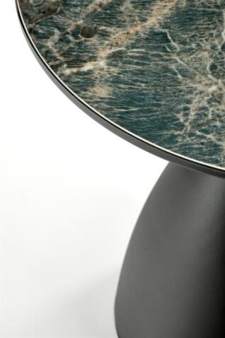 Стол журнальный HALMAR MORENA зеленый мрамор/черный/золотой