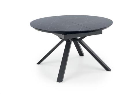 Стол обеденный HALMAR VERTIGO черный мрамор/черный 130-180/130