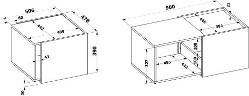 Стол журнальный Сокол СЖ-11 дуб сонома/белый