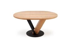 Стол обеденный HALMAR FANIS OKRAGLY натуральный/черный 120-160/120 Стол обеденный HALMAR FANIS OKRAGLY натуральный/черный 120-160/120