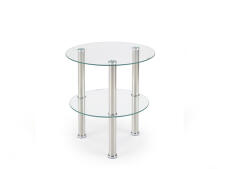 Стол журнальный HALMAR SARDINIA бесцветный/хром