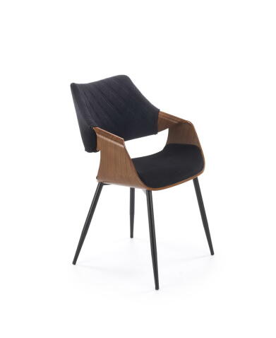 Стул HALMAR K586 черный/орех