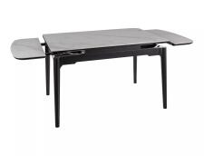 Стол обеденный SIGNAL SENTO белый лак/черный 120-180/80