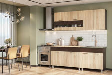 Кухонный гарнитур NN Мебель "Босфор" (2,0 м) Дуб Венге/Дуб Венге/Дуб Сонома/Дуб Сонома