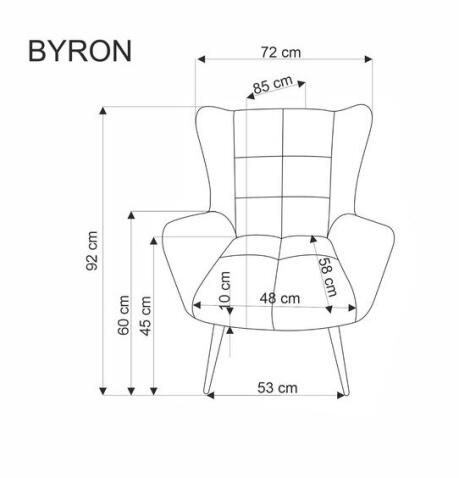 Кресло HALMAR BYRON оливковый/черный