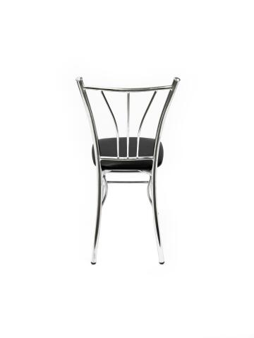 Стул ВВР Трилогия черный/хром, экокожа