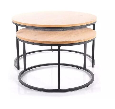 Комплект SIGNAL ATLANTA II (2 стола журнальных) дуб/черный