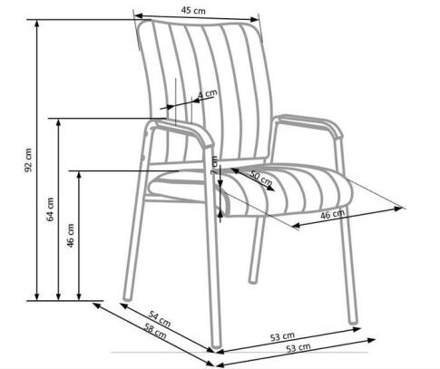 Стул HALMAR VIGOR черный/хром