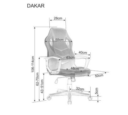 Кресло компьютерное SIGNAL DAKAR черный/красный