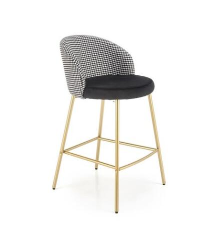 Стул барный HALMAR H113 черный/белый