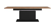 Стол-трансформер HALMAR BUSETTI раскладной, дуб вотан/черный мат, 126-167/70/56-74