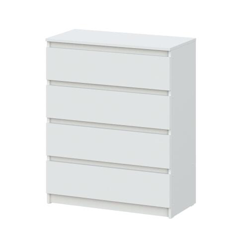 Комод NN Мебель (МС Денвер К) Белый, 4 ящ. SAFE