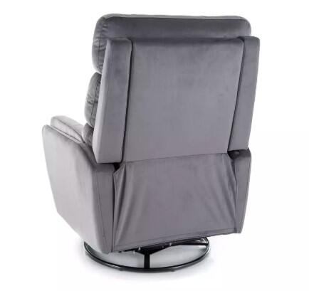 Кресло SIGNAL ARGOS Velvet раскладное, серый