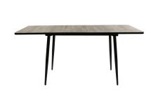 Стол ВВР Миллер сосна пандероса/черный №2, Пластик 120-160/80