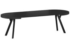 Стол обеденный SIGNAL DOMINGO черный мат/черный 100-250/100