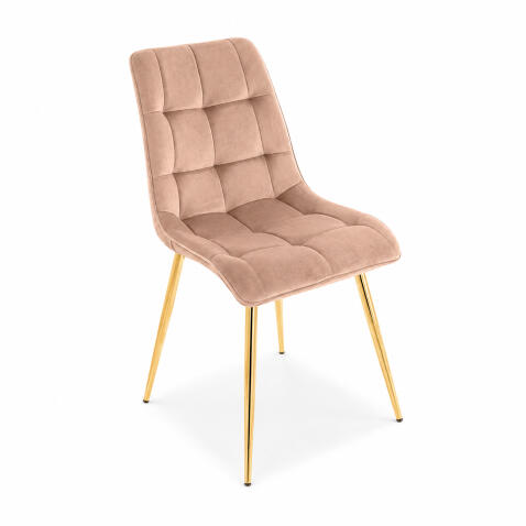 Стул SIGNAL CHIC Velvet Bluvel 28 бежевый/золотой