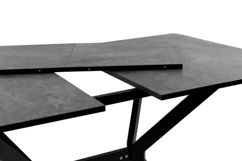 Стол ВВР Миллер камень темный/черный №7, ЛДСП 120-160/80