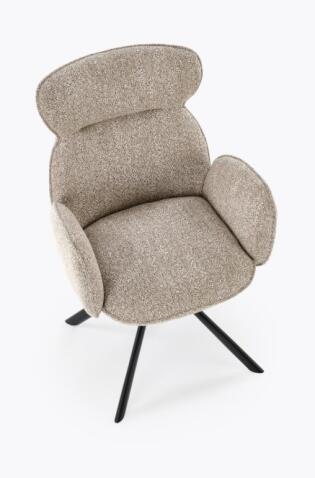 Стул HALMAR K571 темно-бежевый/черный, поворотный