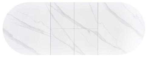 Стол обеденный HALMAR SIRIUS белый мрамор/натуральный 160-240/90