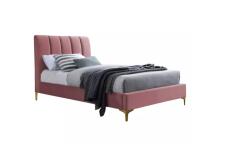 Кровать SIGNAL MIRAGE Velvet tap. 185 античный розовый/золотой, 90/200