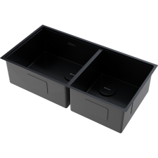 Кухонная мойка из нержавейки Omoikiri Taki 85-2-LB-U/IF-GB Side графит