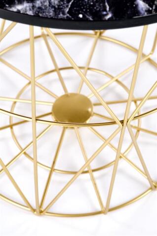Стол журнальный HALMAR HARISSA G золотой/черный мрамор