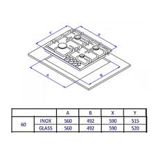 Поверхность газовая WEISSGAUFF HGG 641 BGV Nano Glass