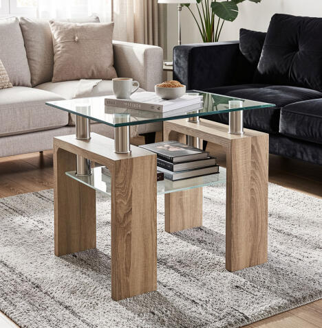 Стол журнальный HALMAR DIANA H KWADRAT дуб сонома, 60/60/55