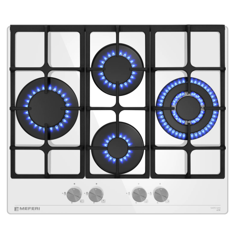 Варочная панель газовая MEFERI MGH604WH GLASS ULTRA