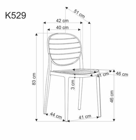 Стул HALMAR K529 белый/белый