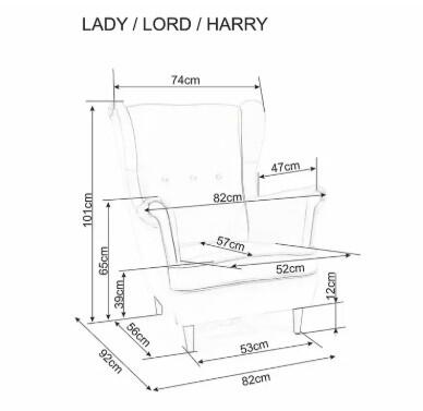 Кресло SIGNAL HARRY Velvet Bluvel 4215 корица/венге