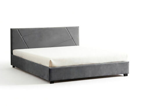 Кровать SIGNAL COLUMBIA Velvet tap. 192 серый, 140/200