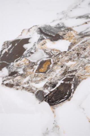 Стол журнальный HALMAR ROSA белый мрамор/серый мрамор/золотой